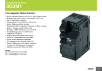 3G3M1 Ethercat Datasheet