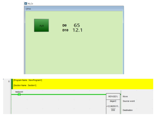 CP1H PLC ile Cx-Supervisor Haberleşmesi